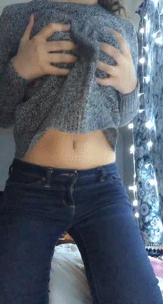 Sweater show tits