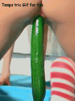 Cucumber fucked until finished