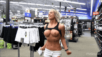 Everyday routine flashing boobs outside dancing