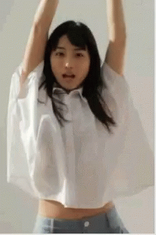 Asian girl dancing stripping mini skirt