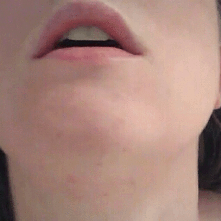 best of Blonde mouth blowjob pighole lips