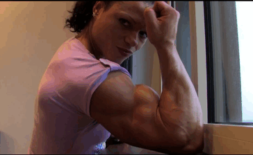 T-Rex recomended biceps milf flexes fabulous muscular