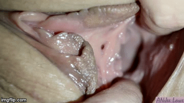 Close pussy spreading winking gaping prolapse