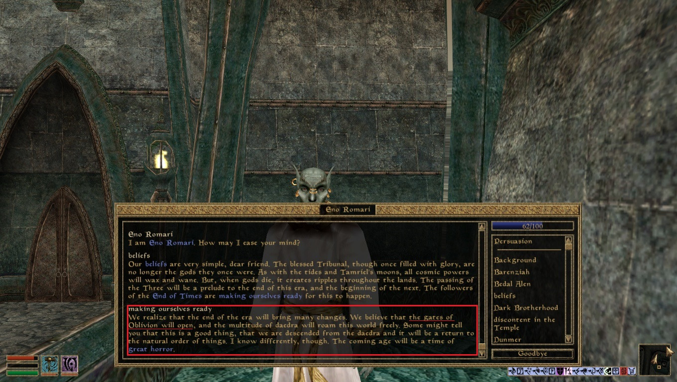 Mr. P. recommendet makes decision while dunmer thief