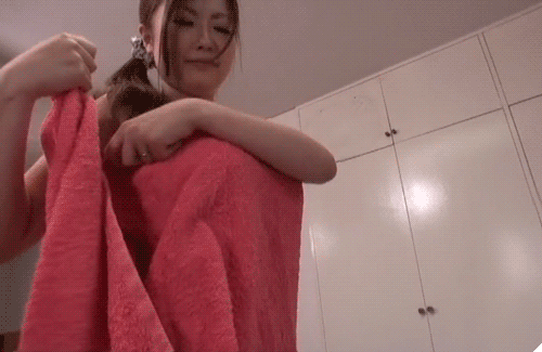 Asian towel lesbian massage
