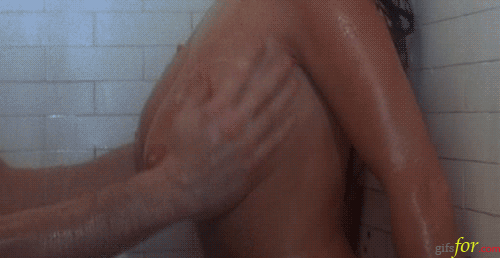 Bath shower with asian massage babe