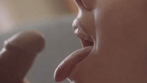 Blowjob deepthroat with cumshot mouth swallow