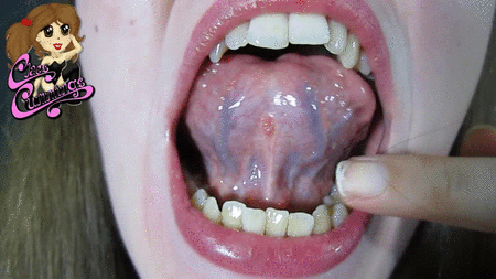 Mouth tongue spit fetish