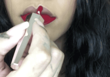 Red lipstick smoking