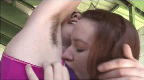 best of Hairy lesbian armpit licking
