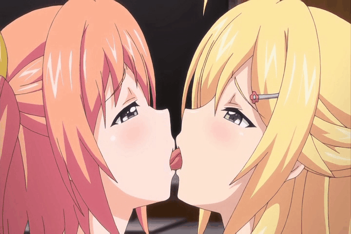 Sweet german girls kissing