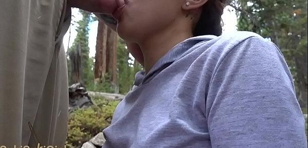 Wilderness wednesday public creampie busy hiking